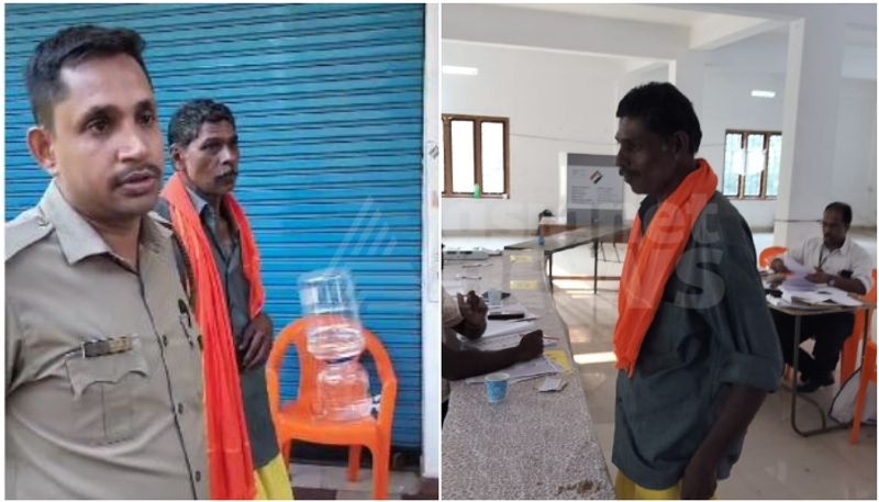 Lok sabha election 2024 Polling officials caught person who reached for bogus voting in Idukk