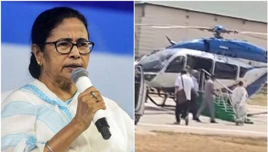 West Bengal CM Mamata Banerjee suffers minor fall while boarding helicopter in Durgapur (WATCH) AJR
