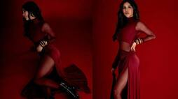 Nabha Natesh latest photos in red dress dtr