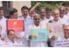 Congress protest for demanding full drought relief nbn