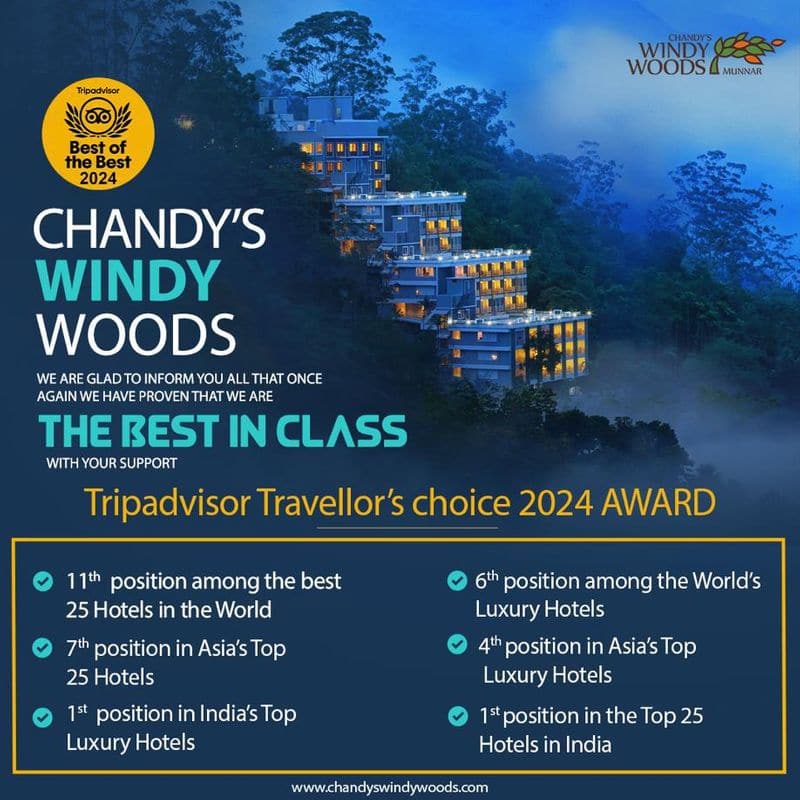 chandys windy woods munnar tripadvisor travelers choice 2024 award