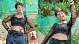 Actress Dhivya Duraisamy latest black color photoshoot viral in internet ans