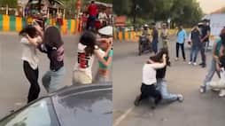 Noida Girls fist fight in front of Police over Instagram Reel comments; Viral video [WATCH] RTM