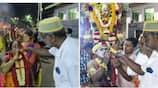 Muslims serving cool drinks to devotees at a temple festival in Coimbatore KAK