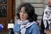 Pro Palestine protester at Columbia University demanding ' basic humanitarian aid' sparks outrage (WATCH) snt