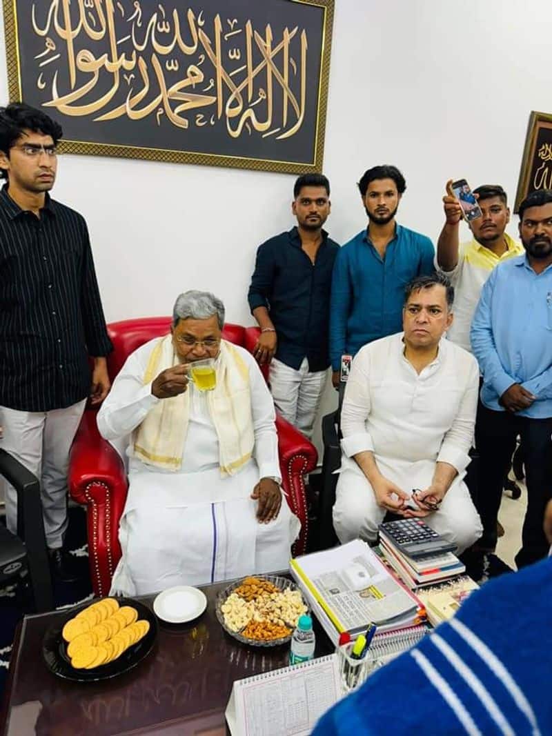 CM Siddaramaiah Met Iqbal Ansari and HS Shriranath at Gangavathi in Koppal grg
