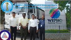 Daily 3 lakh liter zero bacteria water supply from BWSSB to Bengaluru Wipro Company sat