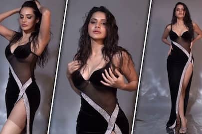 SEXY photos: Ashu Reddy flaunts her curves in BOLD black sheer corset gown; take a look RBA