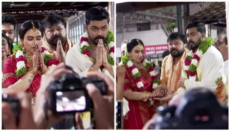 actor jayaram and parvathy react after malavika marriage, malavika jayaram, kalidas jayaram 