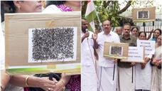 congress protest with flies against waste treatment plant
