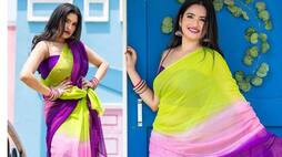 Rathika Rose beautiful looks in green saree dtr