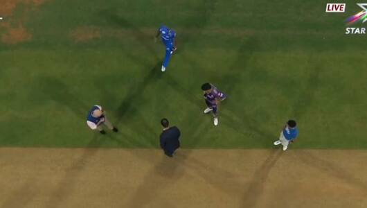 Match referee blocks cameraman's view' zooming coin toss during MI vs KKR match, controversy erupts again