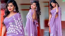 Serial Actress Shobha Shetty shines in Lavender color saree, fans comment about her Beauty Vin