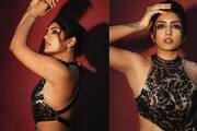 Young Actress Eesha Rebba stunning photoshoot in black dress viral in social media ans