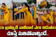 Nara Brahmani Playing Volleyball With Kids