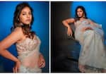 Ravishing Actress Anjali Transparent hot saree look mma