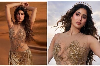 Janhvi kapoor look like Queen Cleopatra hot glamour look photos mma