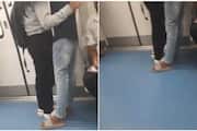 intimate scenes between young woman and young man in metro, video viral; The police responded