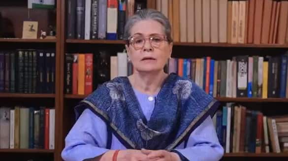 Sonia Gandhi attacks Modi BJP in video message says Promoted hatred for political gain san
