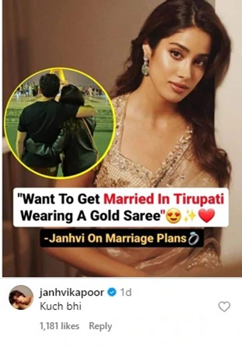 Is Janhvi Kapoor getting married in Tirupati? Here's what actress has to say RBA