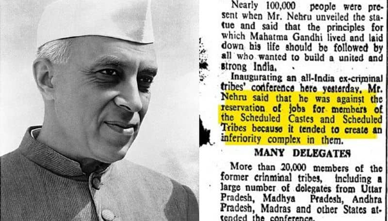 'Nehru was against reservation of jobs for SC/ST': BJP unearths Congress' stance in old newspaper clipping