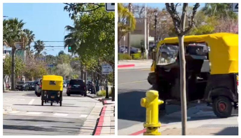 video of an auto running through a street in California has gone viral 