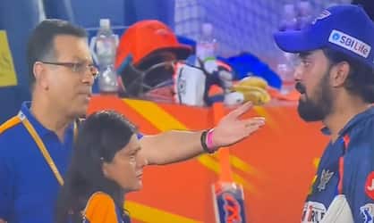 LSG owner Sanjeev Goenka is getting angry with KL Rahul after the loss against SRH in 57th IPL 2024 Match rsk