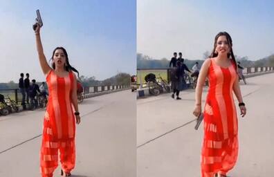 Video of girl openly waving gun on Lucknow highway for Instagram reel goes viral vvk