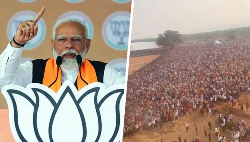 Sea of supporters gather for PM Modi's rally in Jharkhand's Chatra; drone footage goes viral (WATCH)