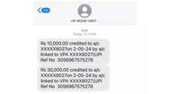 Got an SMS followed by a call claiming 30000 rupees transferred to bank account but it was something else