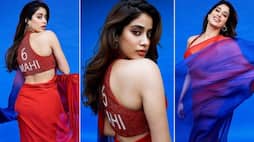 Janhvi Kapoor HOT photos: Actress dons chiffon saree with sleeveless red sequined blouse at an event RBA