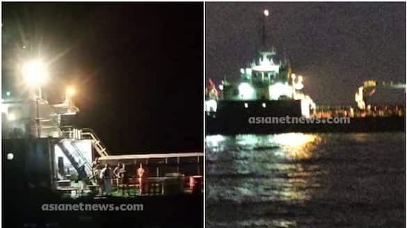 ship collided with fishing boat at ponnani coast 2 fishermen went missing