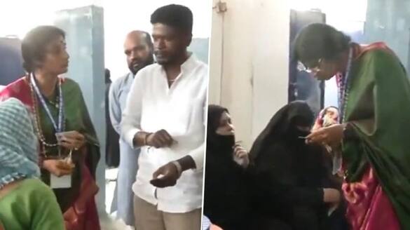 Lok Sabha Elections 2024: BJP's Hyderabad candidate Madhavi Latha asks Muslim women to remove burqa for ID check, sparks row case filed watch gcw