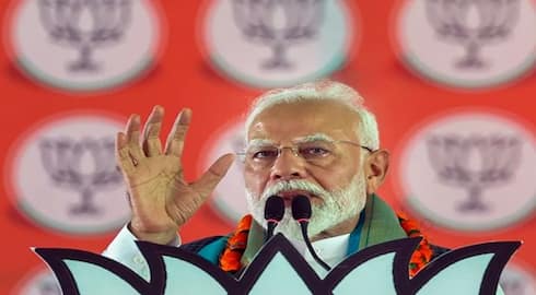 PM Modi lashed out at the opposition INDIA bloc calling its leaders cowards smp