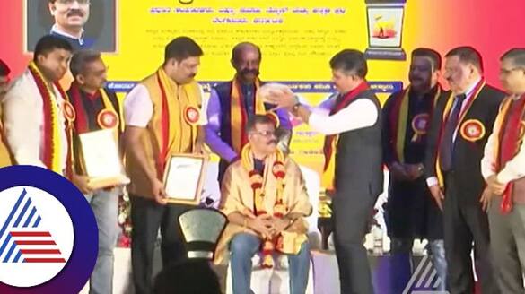 Kannada shale Dubai anniversary KP Editor in Chief Ravi Hegde conferred with Kannada mitra award rav