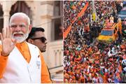 PM Modi Holds Roadshow In Varanasi Ahead Of Filing Nomination