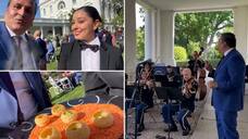 Saare Jahan Se Achha plays at White House, pani puri served to guests Viral videos KRJ
