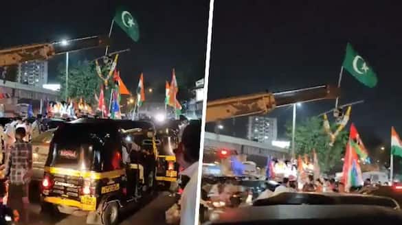 Balasaheb Thackeray legacy dishonoured Outrage after Islamic flag raised at Shiv Sena (UBT) rally in Mumbai (WATCH) snt