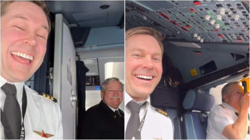  Viral Video: Man Joins Father As Co-Pilot for Retirement Farewell Flight [Watch] NTI