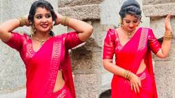 Serial Actress Mouna Guddemane look gorgeous in Pink saree, fans comment about her beauty Vin