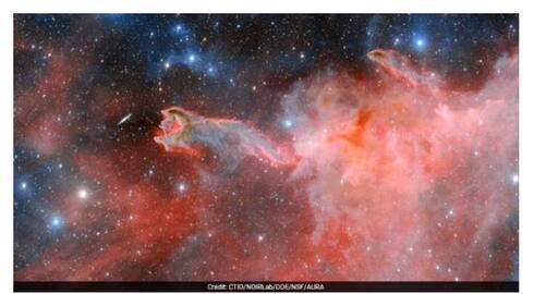 Gods Hand cometary globule celestial structure spectacular image captured by dark energy camera