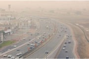 Yellow alert issued for dust in abu dhabi   