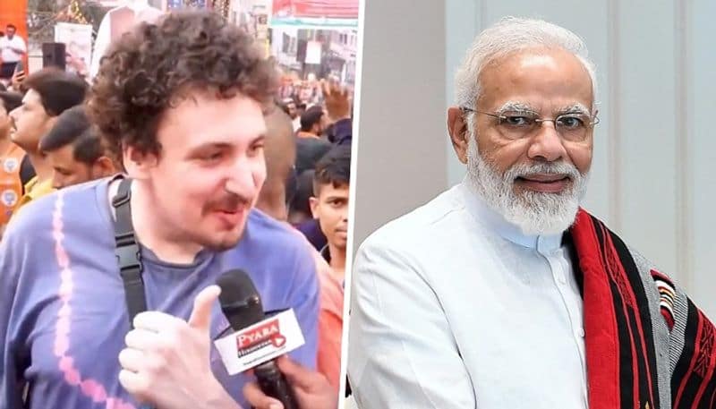 'Modi has made India strong on international stage': Foreign tourist lauding PM in Varanasi goes viral (WATCH)