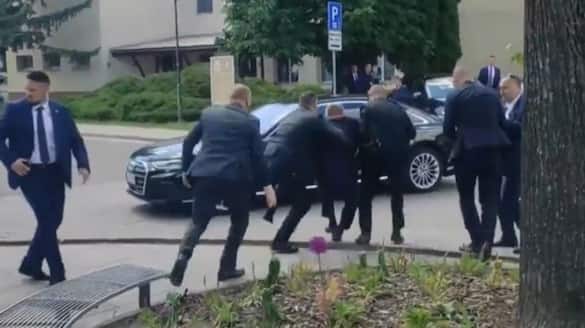 Caught on camera: Moment 5 gunshots were fired at Slovakia's PM as bodyguards swing into action (WATCH) snt