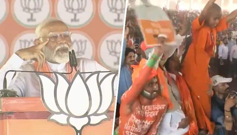 'Kya badhiya makeup kiya hai': PM Modi praises children dressed as himself & CM Yogi at Jaunpur rally (WATCH)