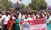 Protest that Anjali and Neha Encounter the killers at Belagavi gvd