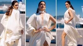 SEXY video Kiara Advani at Cannes dons extra-pluging neckline and thigh-high slit gown (WATCH) RBA