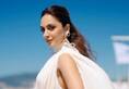   Bollywood actress kiara advani cannes 2024 white satin gown  glamorous dress look photos xbw
