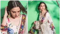 Actress Aditi Rao Hydari elegant white salwar look photos mma