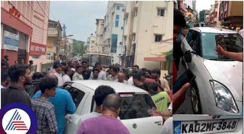 Bengaluru Malleshwaram terrible accident Car Collision to bike and one death sat